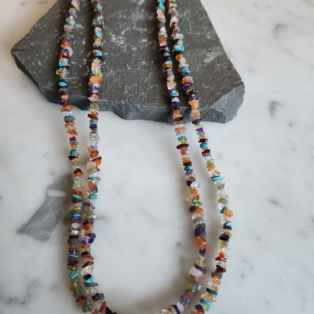 *48.5 Inch Geniune stone with Sterling Clasp NWOT